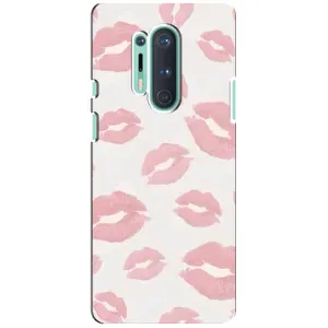 Чехол с розовым рисунком для OnePlus 8 Pro (Розовые губы)