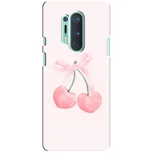 Чехол с розовым рисунком для OnePlus 8 Pro (Розовые вишни)