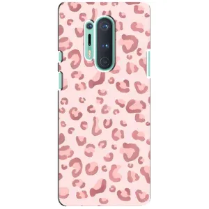 Чехол с розовым рисунком для OnePlus 8 Pro (Розовый леопард)