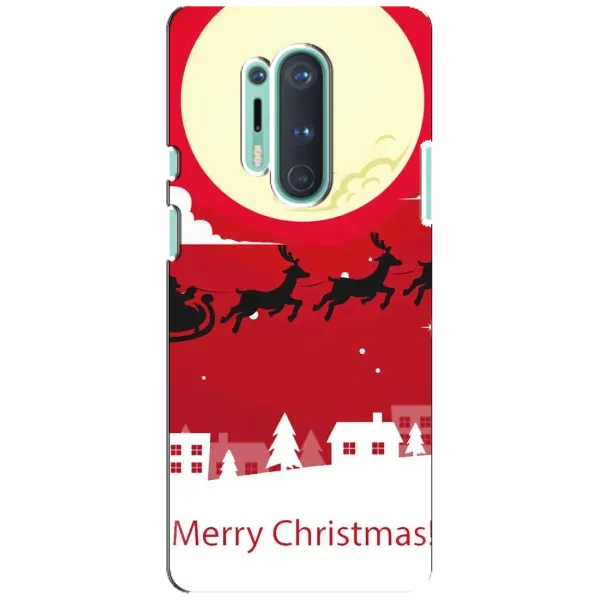 Чехол с принтом «Санта с оленями» для OnePlus 8 Pro Чехол с принтом «Санта с оленями» для OnePlus 8 Pro