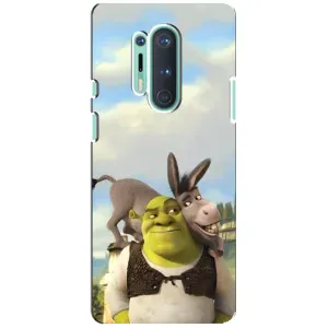 Чехол с мультфильмом Шрек на OnePlus 8 Pro (Шрек и Осел)