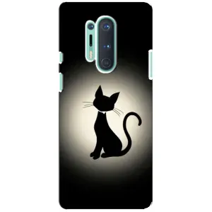Чохол з принтом для OnePlus 8 Pro (AlphaPrint) Модні коти (Силует котика)