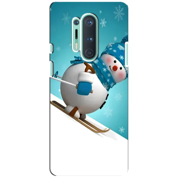 Чехол с принтом «Снеговик на лыжах» для OnePlus 8 Pro