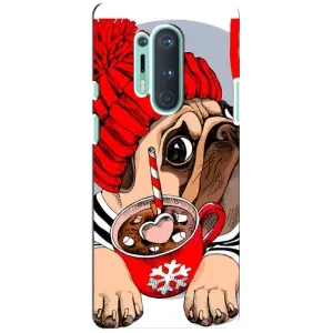 Чохли з собаками для OnePlus 8 Pro (VPrint) (Песик в шапці)