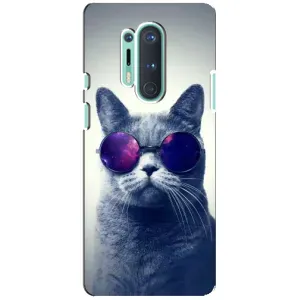 Чохол з принтом для OnePlus 8 Pro (AlphaPrint) Модні коти (Стильний кіт)