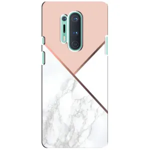 Мраморний чехол на OnePlus 8 Pro (VPrint) (Тройний мрамор)