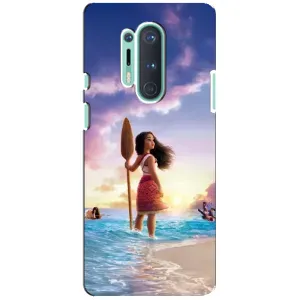Чехол с мультфильмом Моана OnePlus 8 Pro (Моана с веслом)