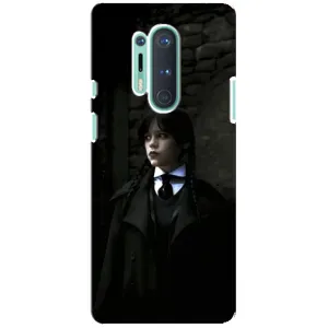 Чехол с дизайном Венздей 2 на OnePlus 8 Pro (Темный стиль Уэнздей)