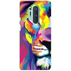 Чехол со Львом для OnePlus 8 Pro (VPrint) (Яркий Лев)