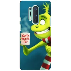 Рождественские Чехлы для OnePlus 8 Pro (VPrint) (Зеленый Гринч)