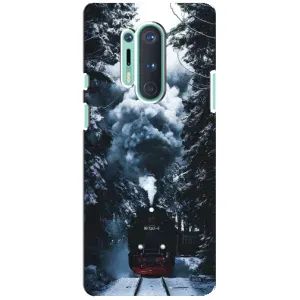 Новогодние, Праздничные Чехлы для OnePlus 8 Pro - 2024 год (Зимний поезд)