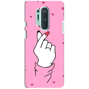 Чехол с принтом для OnePlus 8 Pro (AlphaPrint - Знак сердечка)