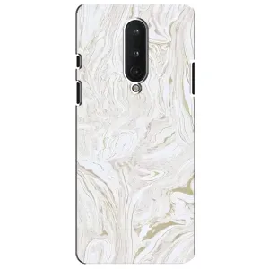 Мраморный чехол на OnePlus 8 (VPrint) (Белый мрамор)