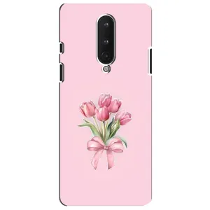 Чохол з розовим принтом для OnePlus 8 (Букет квітів)