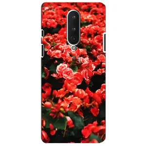 Чохли з квітами для OnePlus 8 (VPrint) (Квіти червоні)