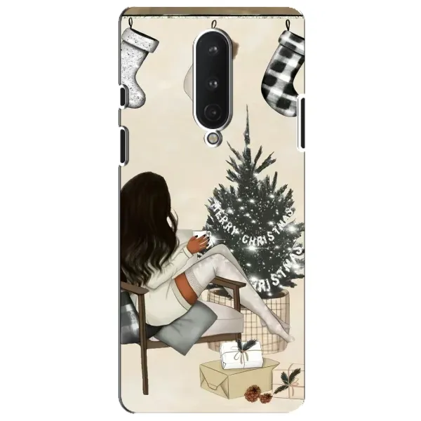 Чохол з принтом «Дівчина з ялинкою» для OnePlus 8