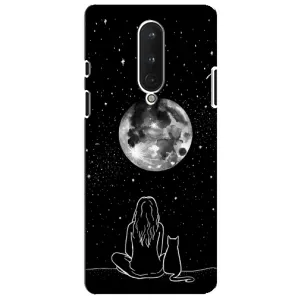 Чохол з малюнком кіт на OnePlus 8 (Дівчина з котом)