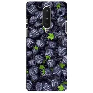 Чехлы с Фруктами для OnePlus 8 (VPrint) (Ежевика)