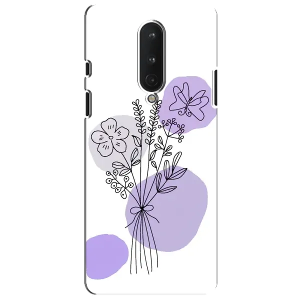 Чохол з принтом «Букет фіолетова абстракція» для OnePlus 8