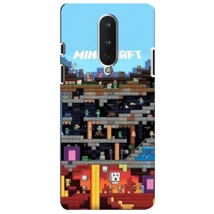 Чохол Майнкрафт на OnePlus 8 (AlphaPrint) Minecraft (фон Minecraft)