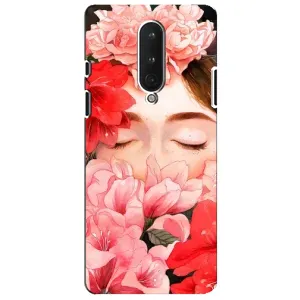 Чехлы (ART) Цветы на OnePlus 8 (VPrint) (Очі в квітах)
