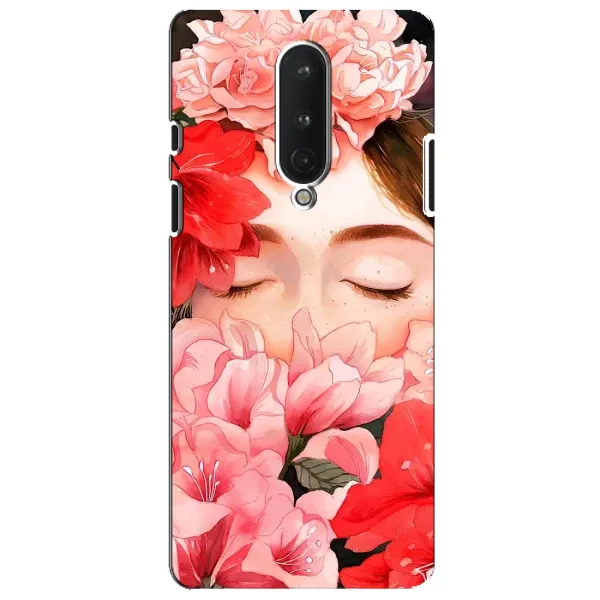 Чохол з принтом «Очі в квітах» для OnePlus 8