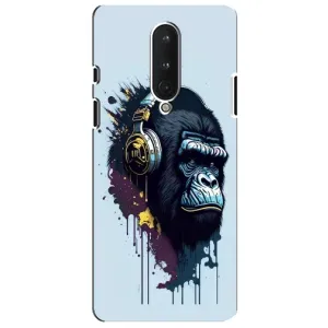 Чохол з Мавпами OnePlus 8 - (AlphaPrint) (Горила в навушниках)