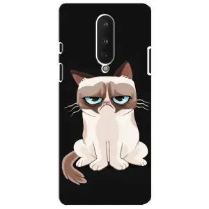 Чохол з принтом для OnePlus 8 (AlphaPrint) Модні коти (Сумний кіт)