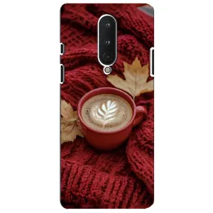 Чехол с уникальным дизайном «Осень с кофе» для OnePlus 8 (Кофе на пледе)