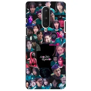 Чехол Гра в кальмара для OnePlus 8 (Коллаж Игра кальмара)