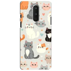 Чохол з малюнком кіт на OnePlus 8 (Колаж котів)