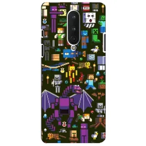 Чохол Майнкрафт на OnePlus 8 (AlphaPrint) Minecraft (Колаж Майнкрафт)