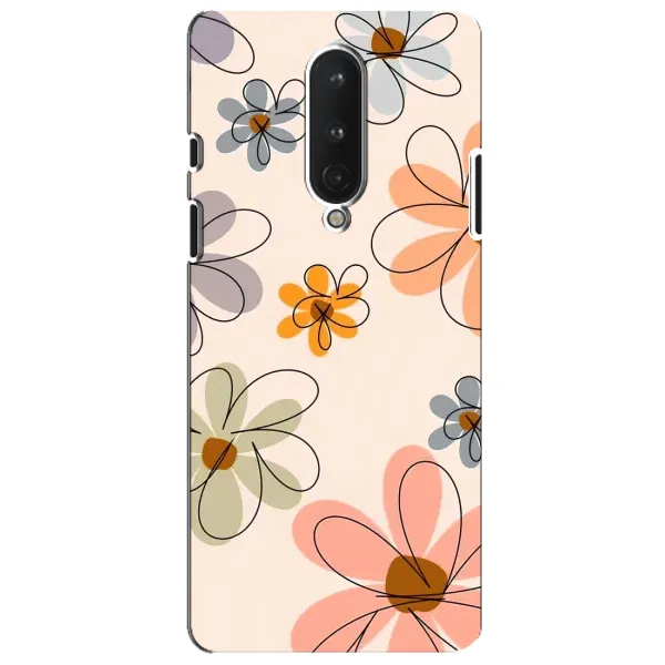 Чохол з принтом «Кольорові квіти» для OnePlus 8