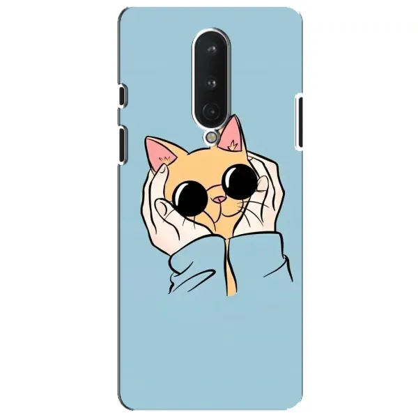 Чохол з принтом «Котик в окулярах» для OnePlus 8
