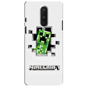 Чохол Майнкрафт на OnePlus 8 (AlphaPrint) Minecraft (кріпер Майнкрафт)