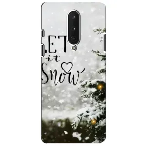 Новорічні, Святкові Чохли для OnePlus 8 - 2024 год (Let it snow)