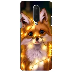 Чохли з картинкою Лисичка для OnePlus 8 (VPrint) (Лисичка в гірляндах)