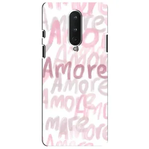 Чохол з розовим принтом для OnePlus 8 (Аморе любов)