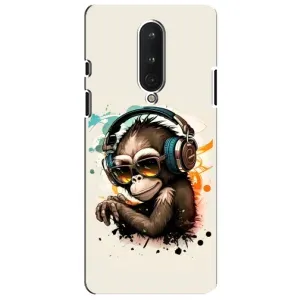 Чохол з Мавпами OnePlus 8 - (AlphaPrint) (Макака в навушниках)