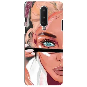 Чехол с печатью для OnePlus 8 - (Мода) (AlphaPrint) (Макияж)