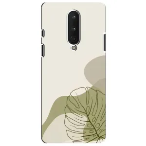 Силконовий чохол з принтом в квітах на OnePlus 8 (Зелена монстера дизайн)