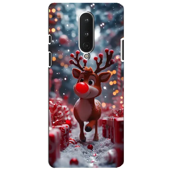 Чохол з принтом «Олень серед подарунків» для OnePlus 8