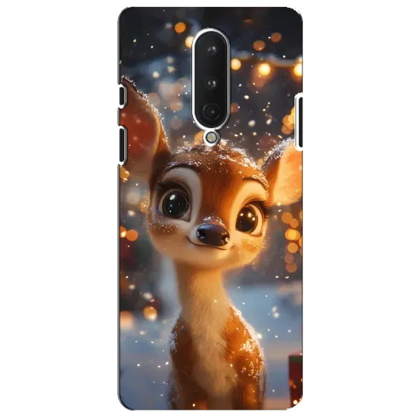 Чохол з принтом «Оленятко серед гірлянд» для OnePlus 8