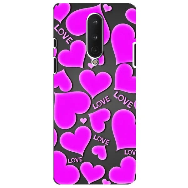 Чохол з принтом «Pink hearts» для OnePlus 8 Чохол з принтом «Pink hearts» для OnePlus 8