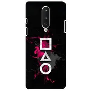 Чехол Гра в кальмара для OnePlus 8 (Символы Игра кальмара)