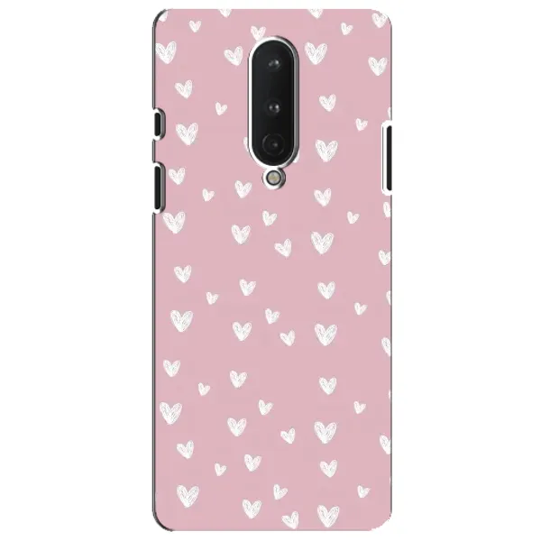 Чохол з принтом «Сердечки на рожевому» для OnePlus 8 Чохол з принтом «Сердечки на рожевому» для OnePlus 8