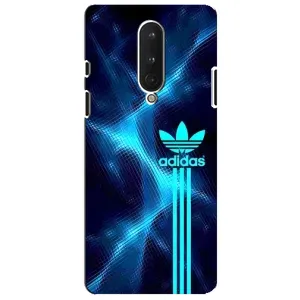 Чохли Адидас для OnePlus 8 (AlphaPrint) (Синій Адідас)