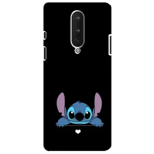 Чохол з принтом Стіч на OnePlus 8 (Стіч на чорному)