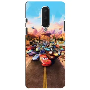 Силиконовый чехол Маквин для OnePlus 8 (Тачки на трассе)
