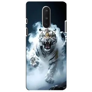 Чохол з картинкою 'Хижаки' для OnePlus 8 (Білий тигр у диму)